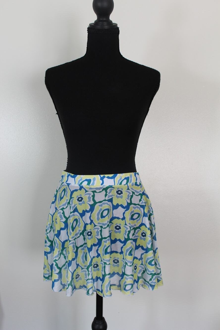Women's Unbranded Floral Mesh Beach Cover up Skirt Size M